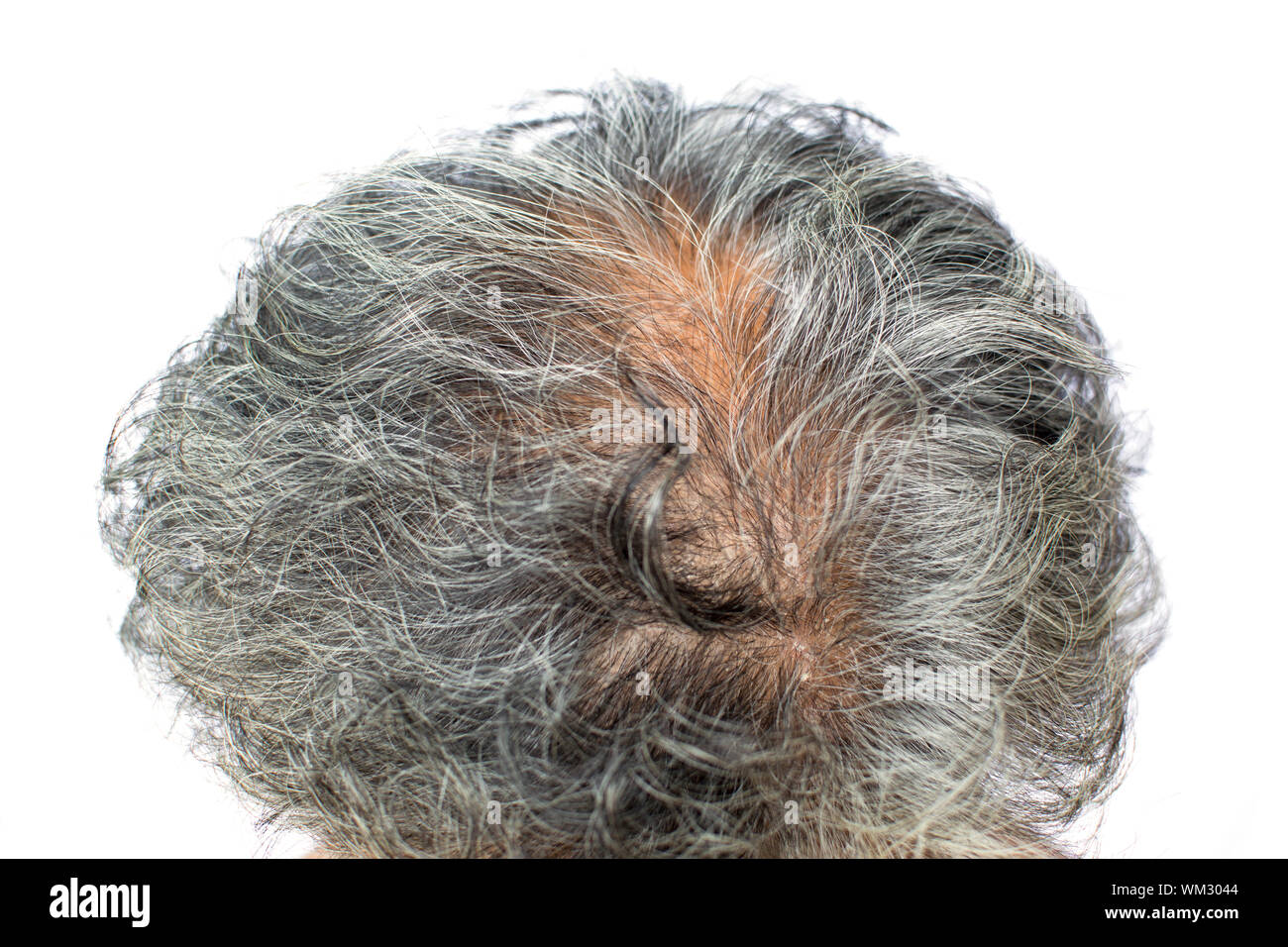 Close-up Of Human Hair Against White Background Stock Photo