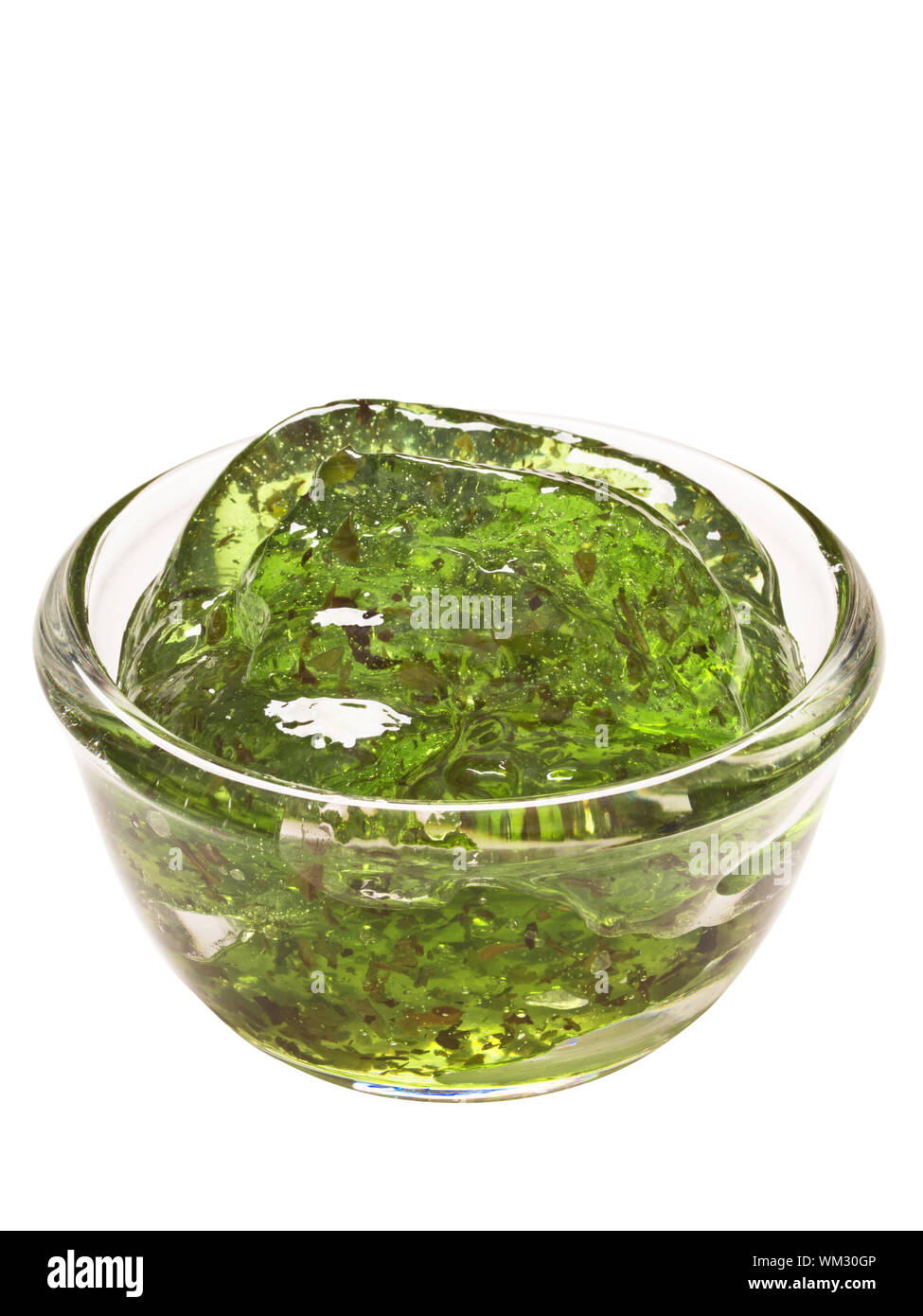 close up of mint jelly sauce isolated Stock Photo Alamy