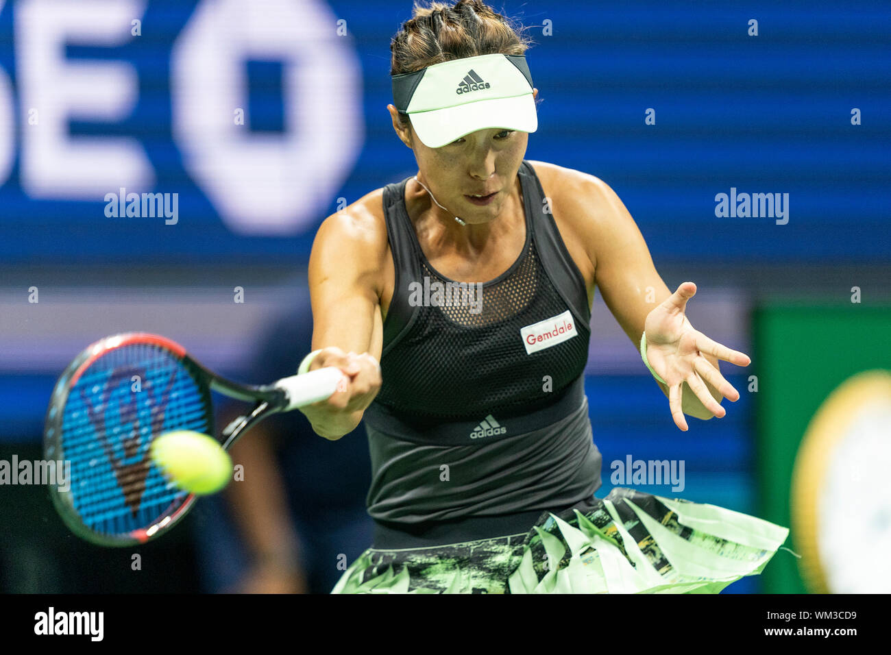 Manchester, United States. 03rd Sep, 2019. Qiang Wang (China) in action during quarter final of US Open Championships against Serena Williams (USA) at Billie Jean King National Tennis Center (Photo by Lev Radin/Pacific Press) Credit: Pacific Press Agency/Alamy Live News Stock Photo