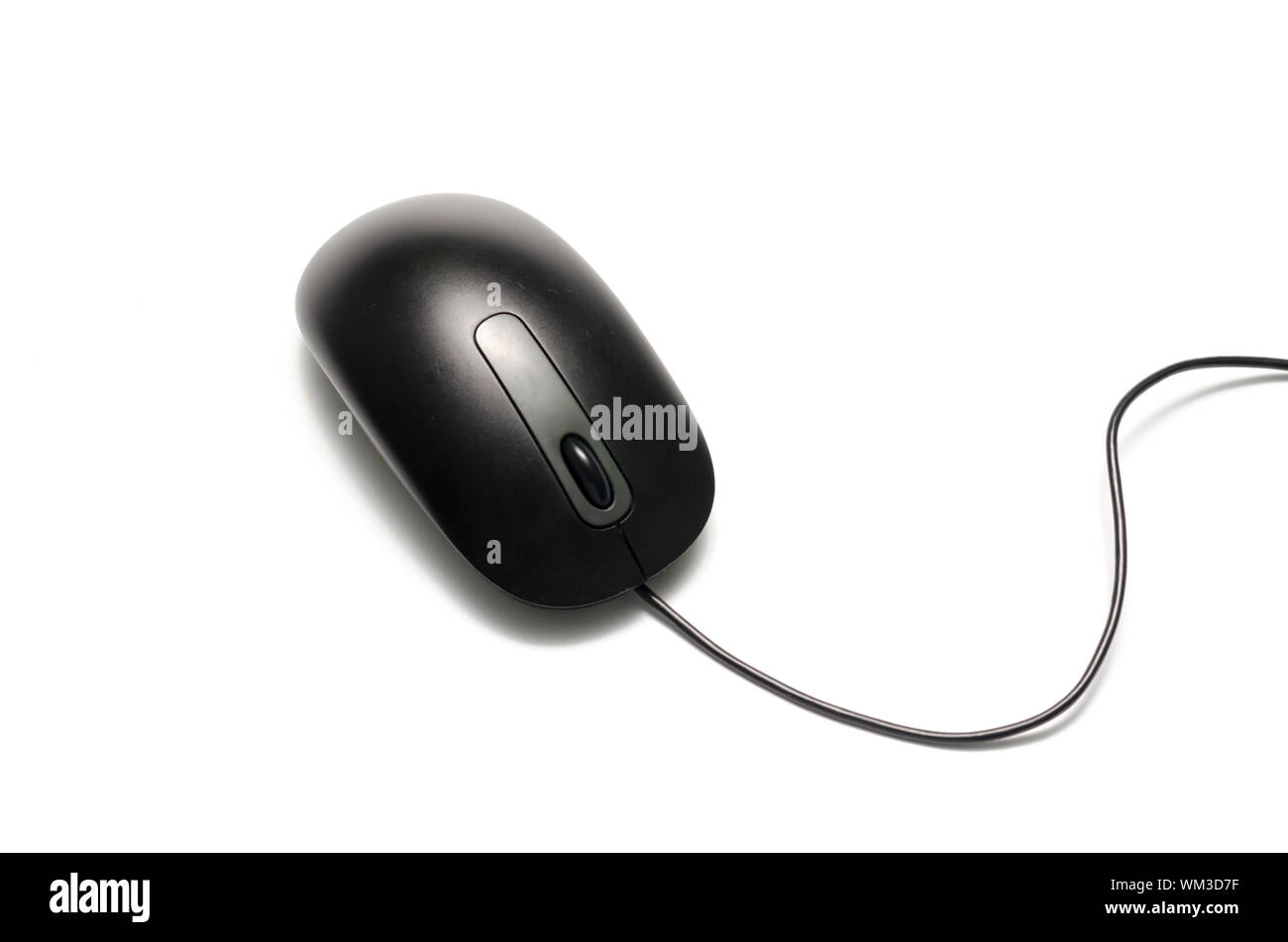 black computer mouse on a white background Stock Photo - Alamy