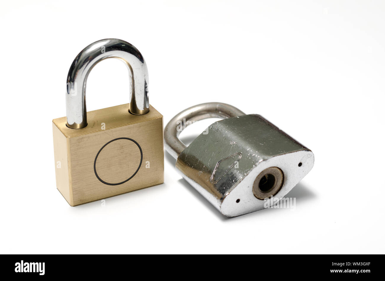padlock on a white background Stock Photo - Alamy