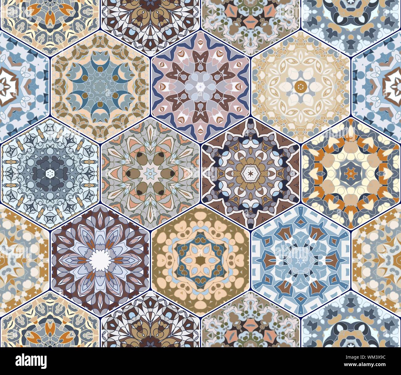 Seamless Wallpaper Pattern Hexagon Vector Stock Photos