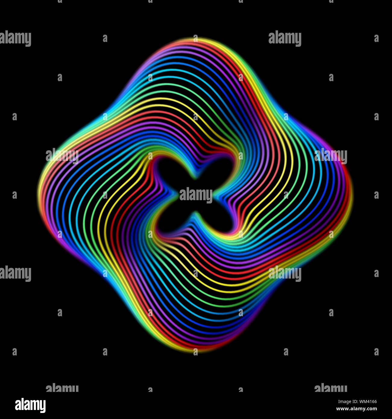 3D creative background or decoration element. Abstract colored pattern. Stock Vector