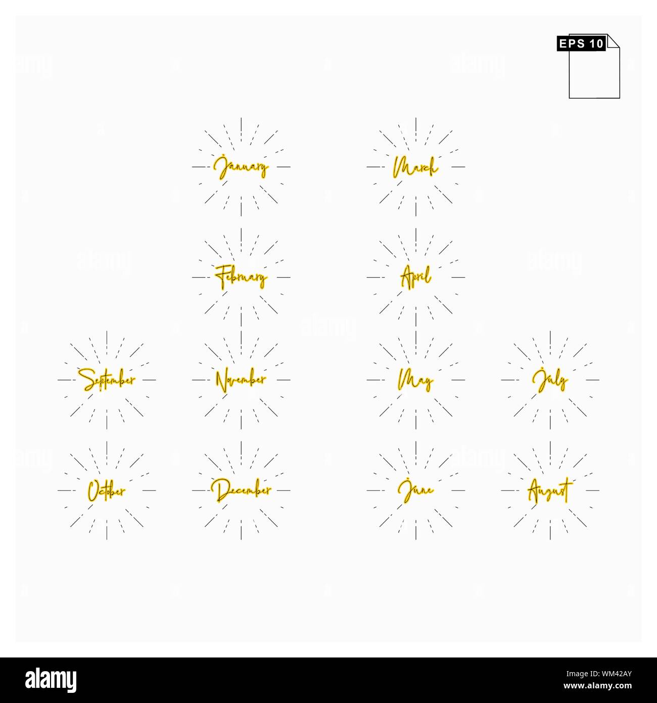month in the years calender concept simple Stock Vector Image & Art Alamy