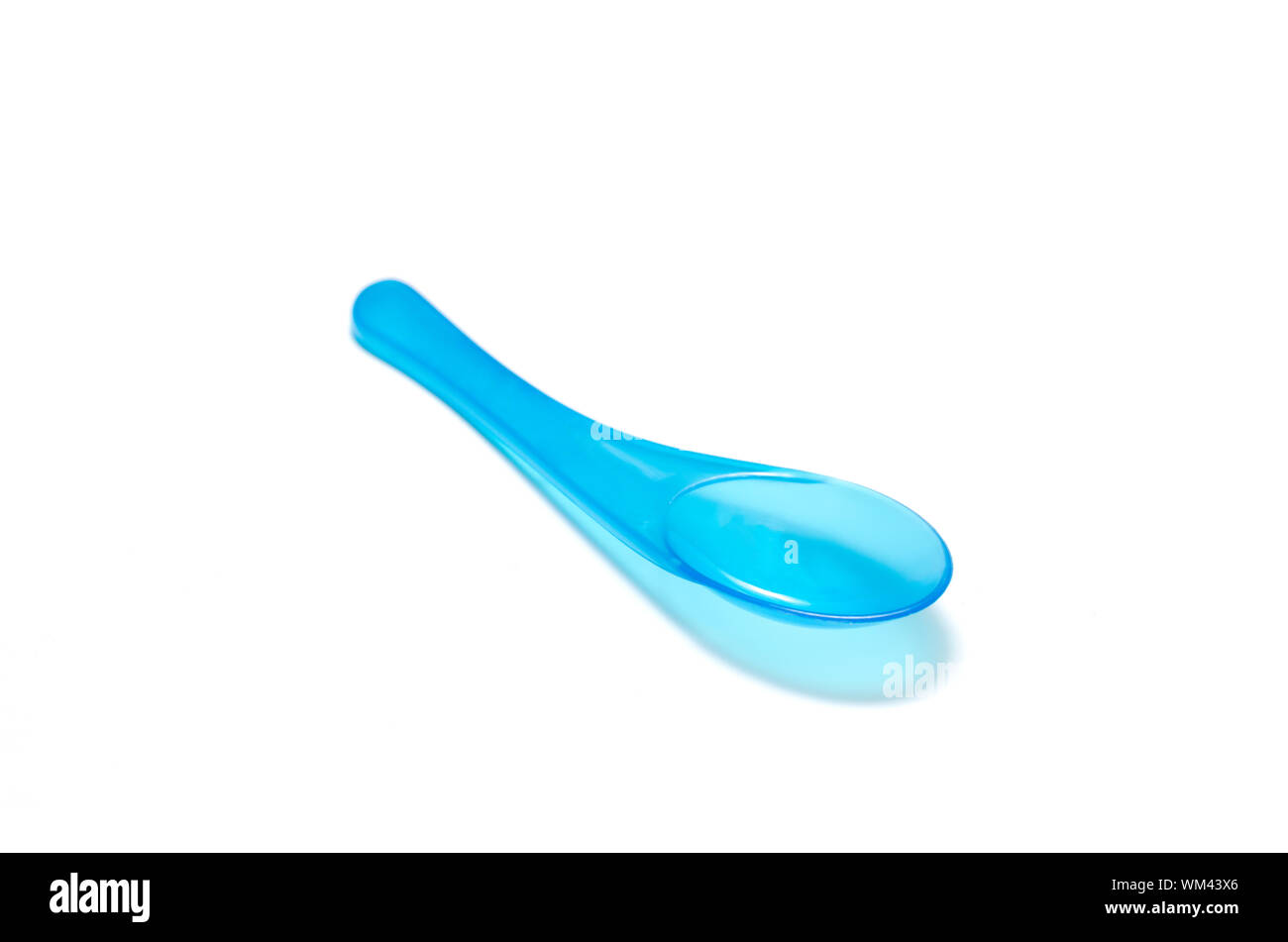 blue plastic spoon Stock Photo Alamy