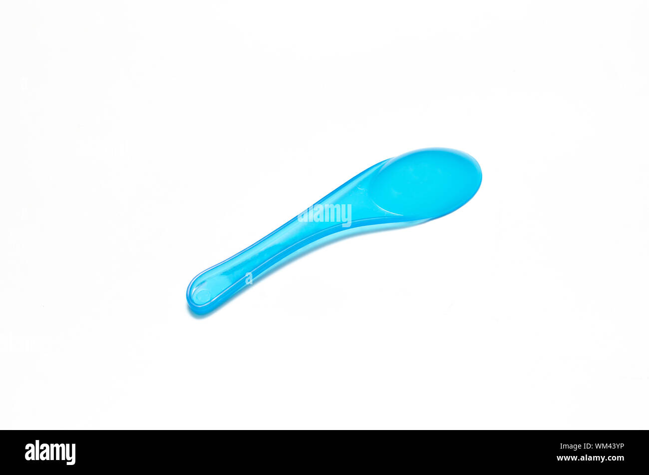 blue plastic spoon Stock Photo Alamy