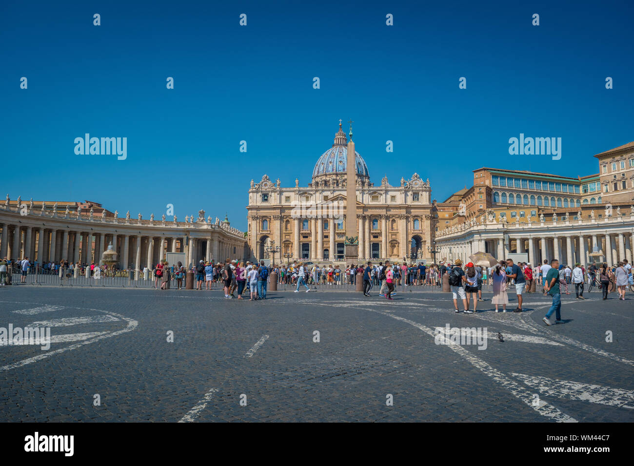 Pope Pius XII's Square and St. Peter's Square in Vatican City Stock Photo