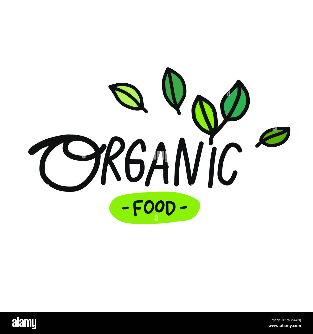 Organic food logo vector illustration Stock Vector Image & Art - Alamy