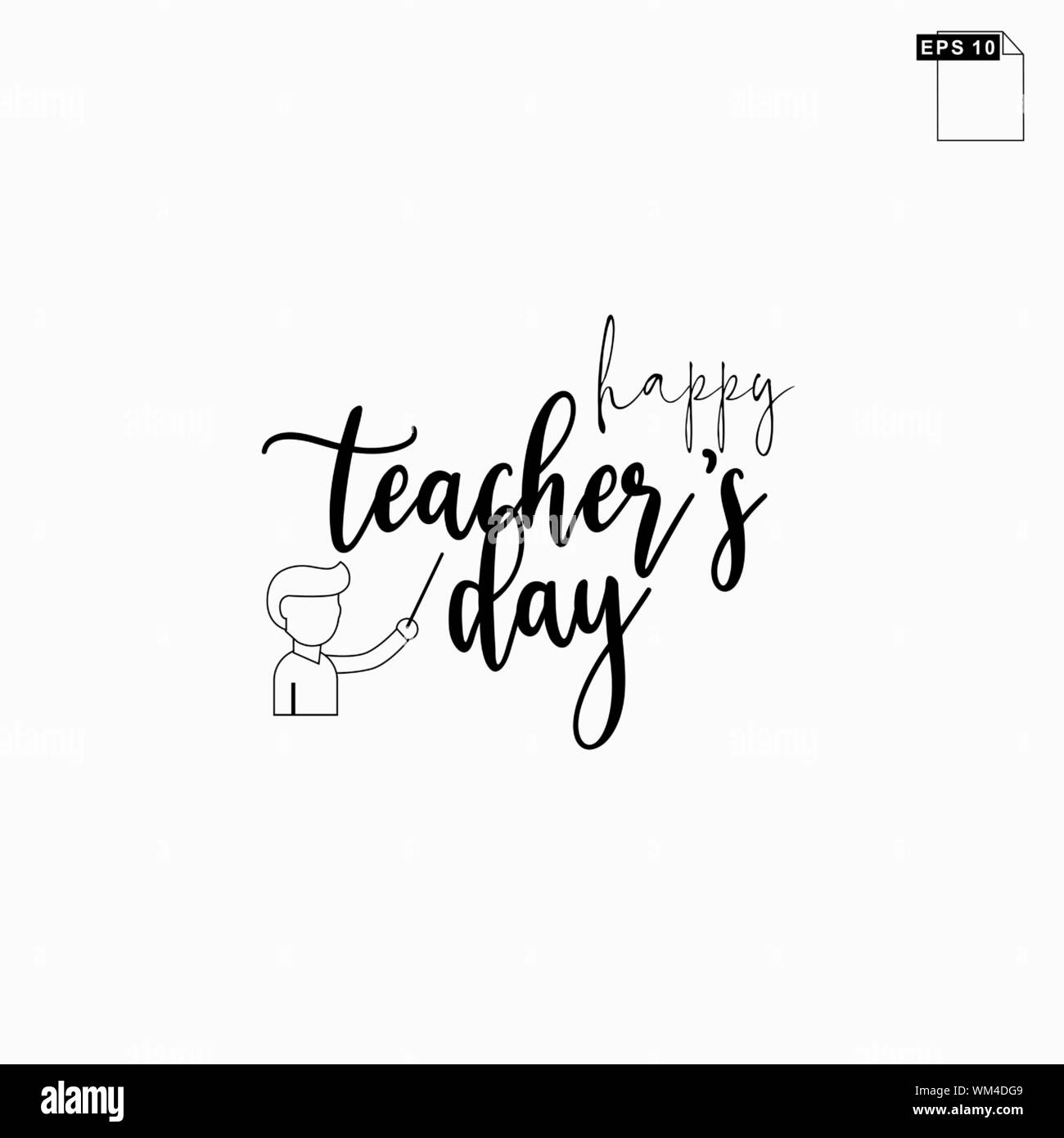 Happy teacher day Cut Out Stock Images & Pictures - Alamy