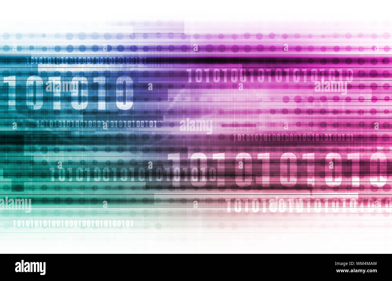 Abstract Information Background with Binary Code Art Stock Photo - Alamy