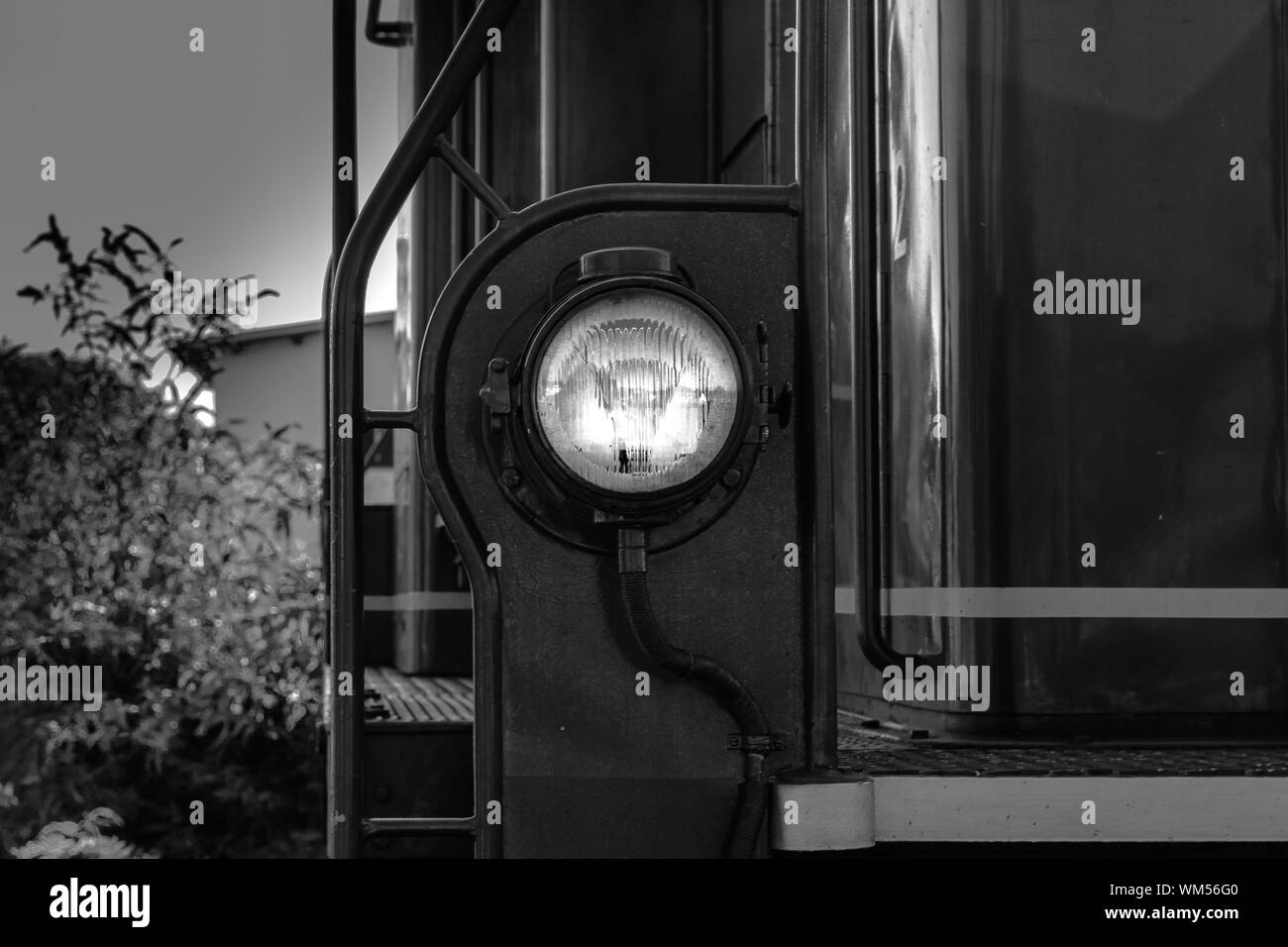 Closeup Of Steam Train Headlight Stock Photo Alamy