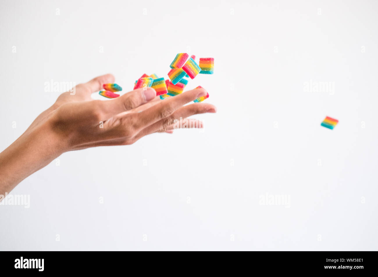 People Are Throwing Candy High Resolution Stock Photography and Images