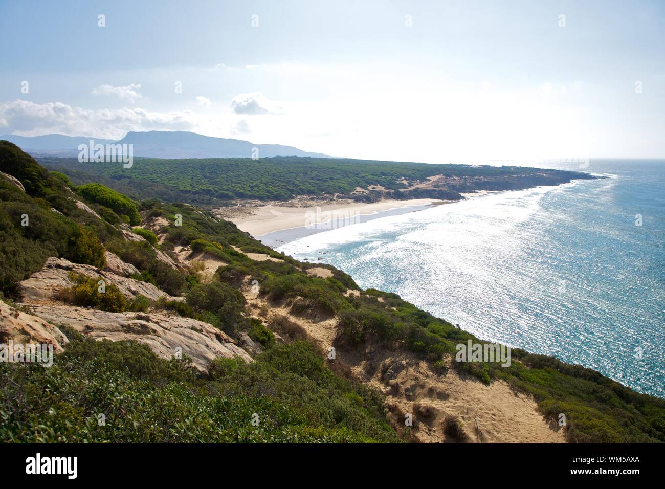 Canuelo beach next to Zahara de los Atunes in Cadiz Andalusia Spain Stock Photo
