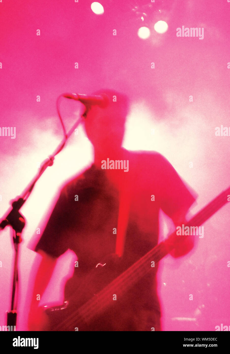 Bass player atmosphere Stock Photo Alamy