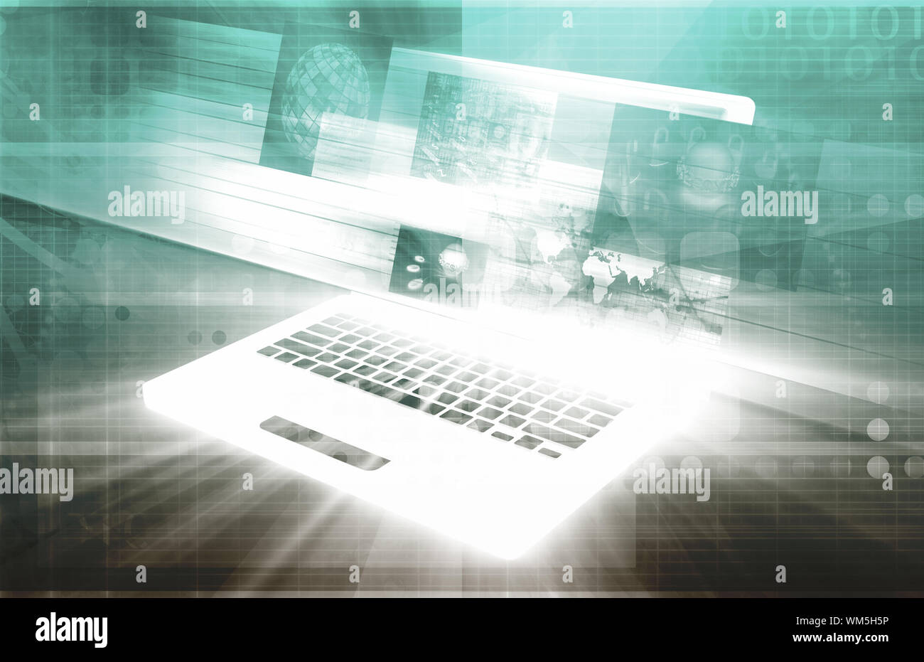 Business Technology Concept as a Abstract Art Stock Photo