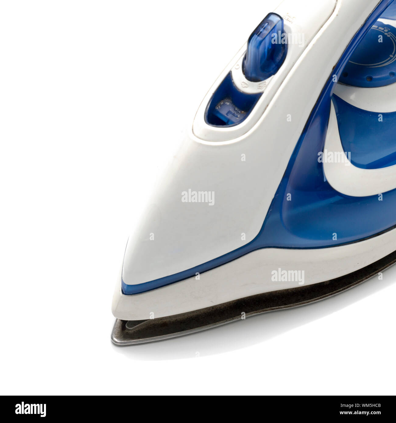 electric iron on white background Stock Photo Alamy