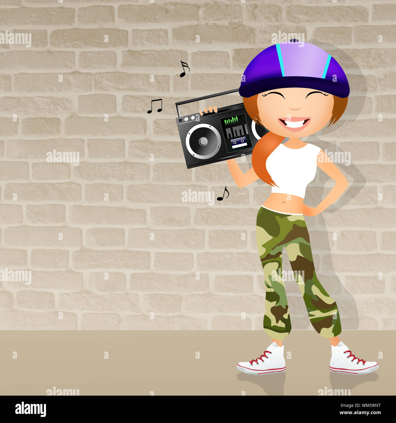 Cartoon Girl Dancing Stock Photos Cartoon Girl Dancing Stock