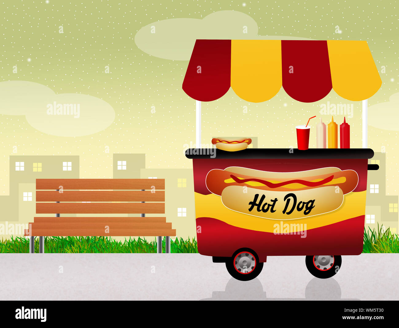 Hot Dog Cart Stock Photo 270577300 Alamy