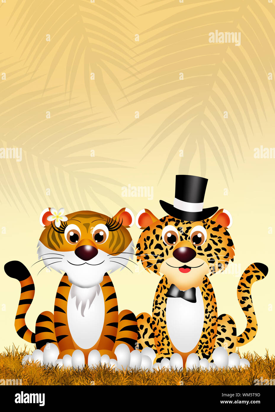 tiger and leopard Stock Photo Alamy