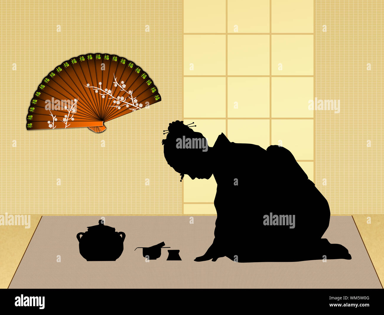 Japanese tea ceremony Stock Photo - Alamy