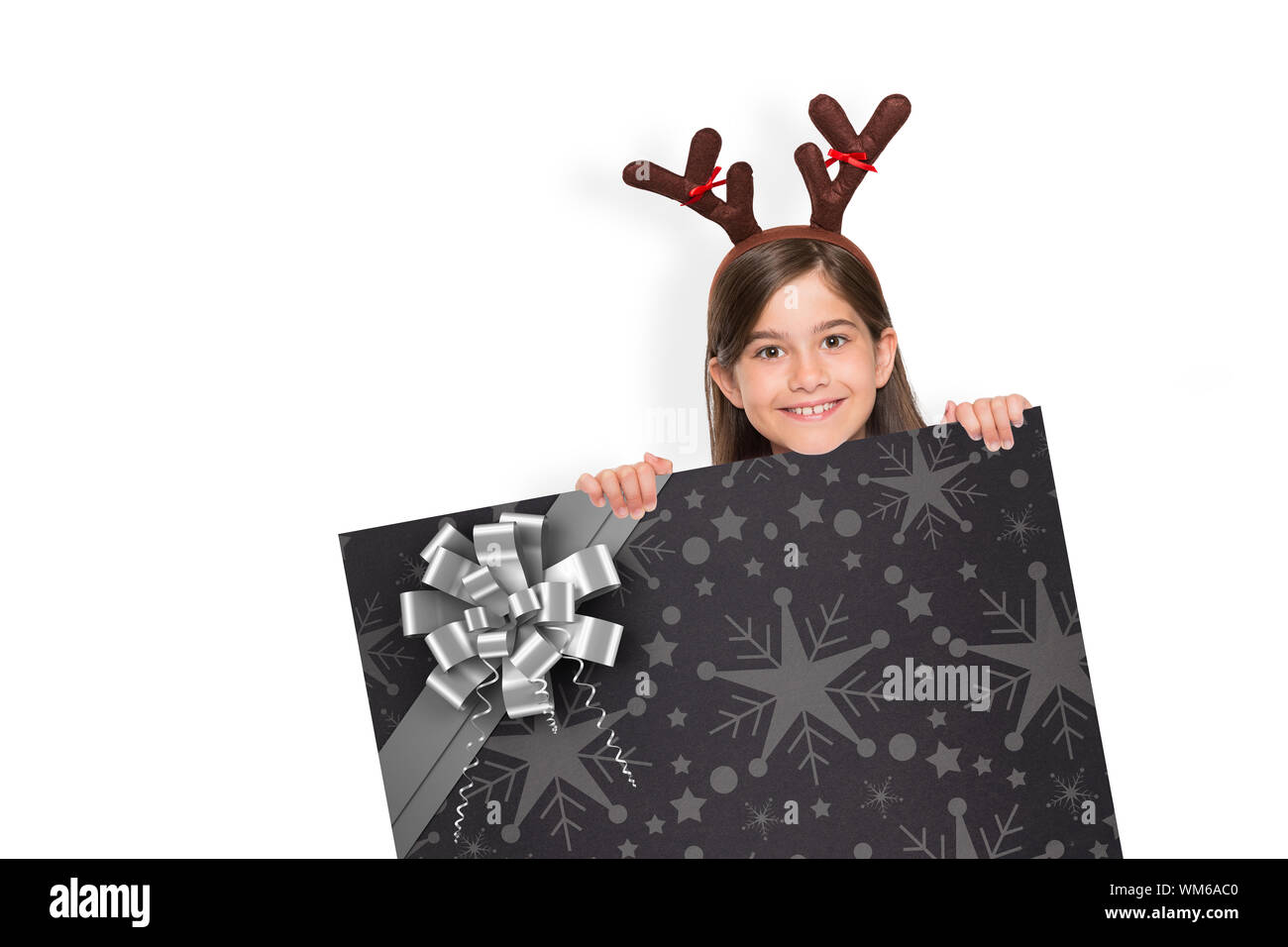little girl christmas wrapping paper
