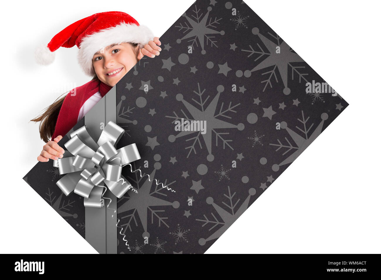 little girl christmas wrapping paper
