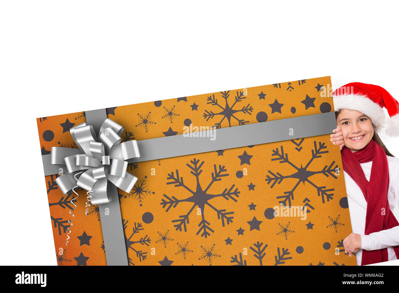 little girl christmas wrapping paper