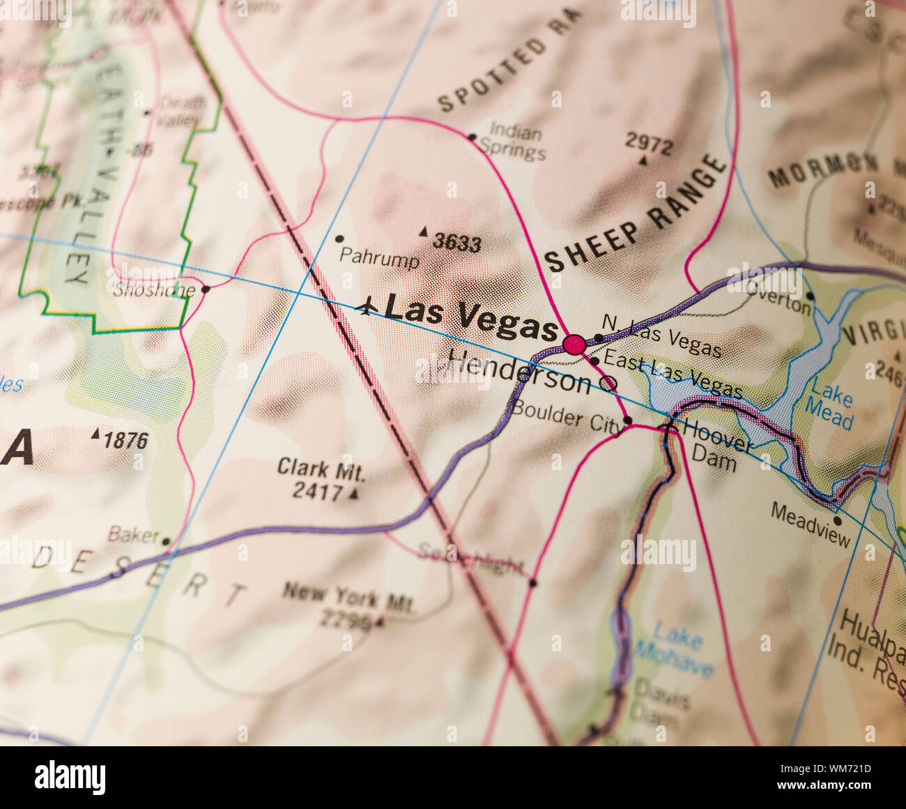 Map of Las Vegas Stock Photo - Alamy
