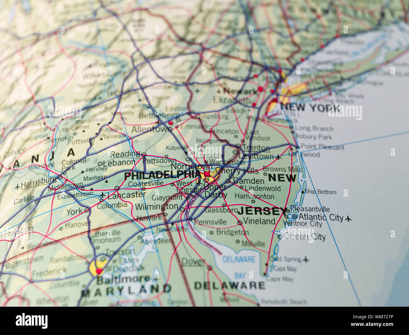 Map of Philadeplhia Stock Photo - Alamy