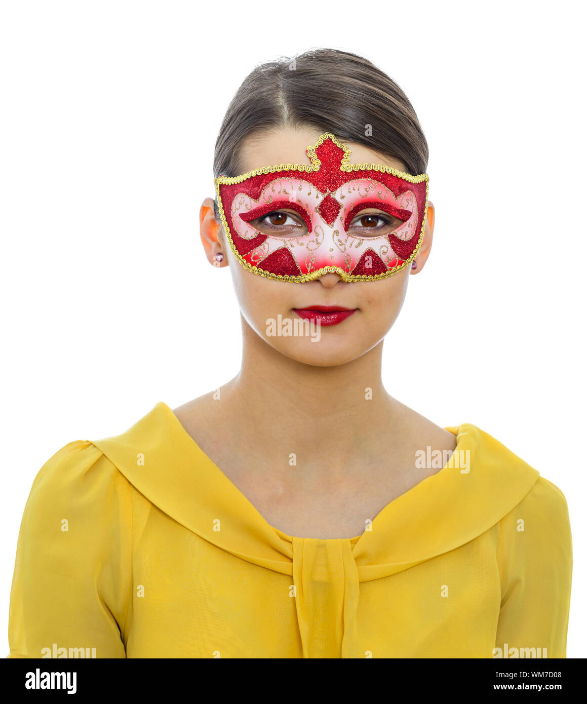 Young woman wearing carnival mask hi-res stock photography and images -  Alamy