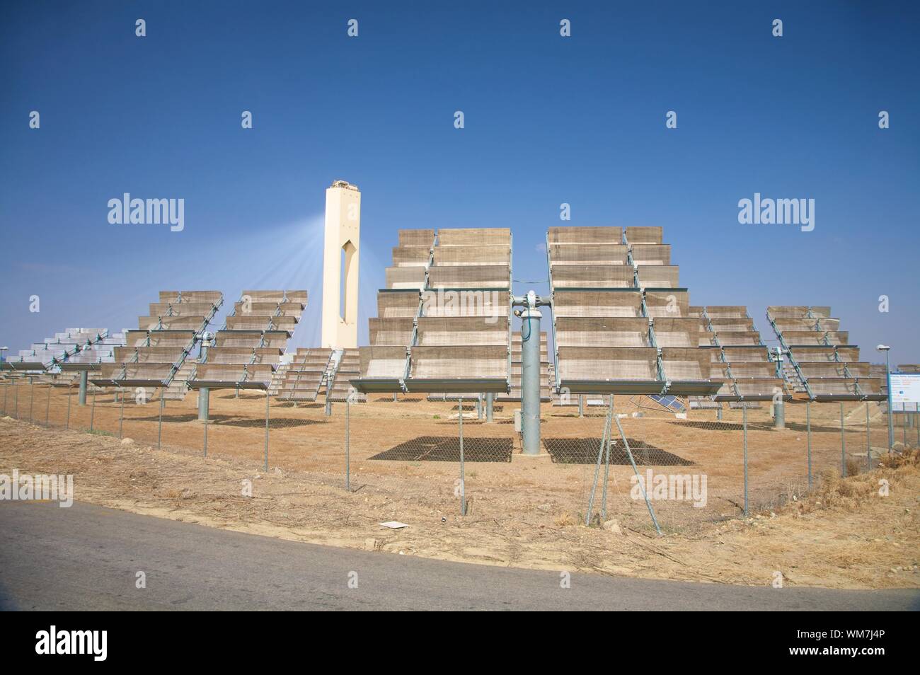 solar power station at sanlucar in seville spain Stock Photo - Alamy