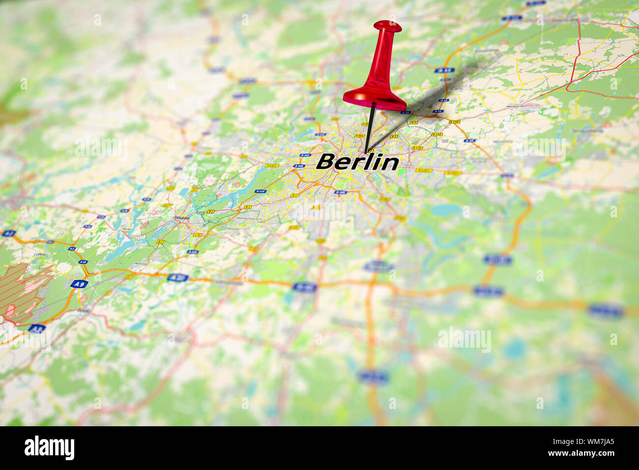 An image of a map shows Berlin in Germany - source from openstreetmap ...