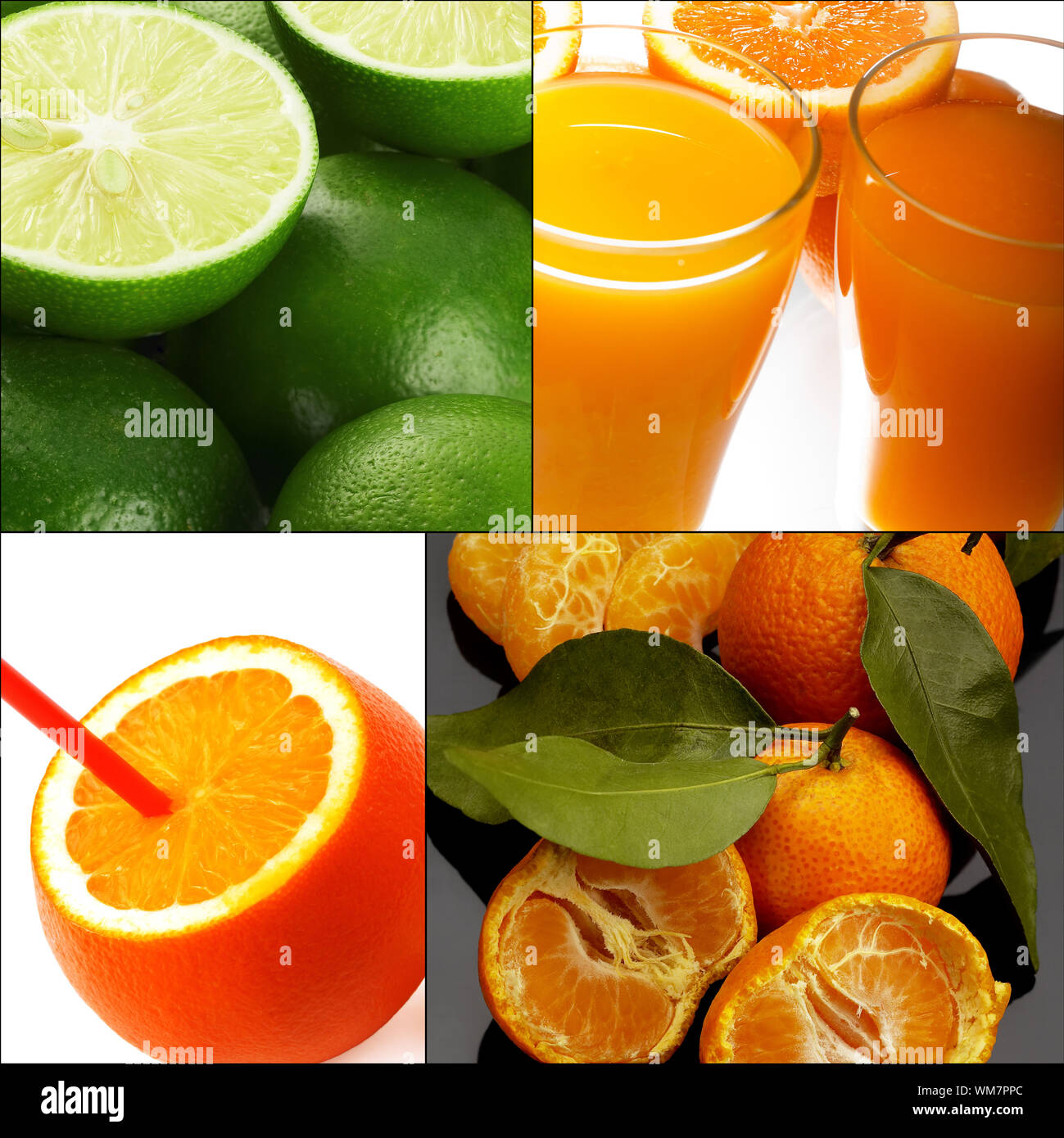 citrus fruits collage Stock Photo Alamy