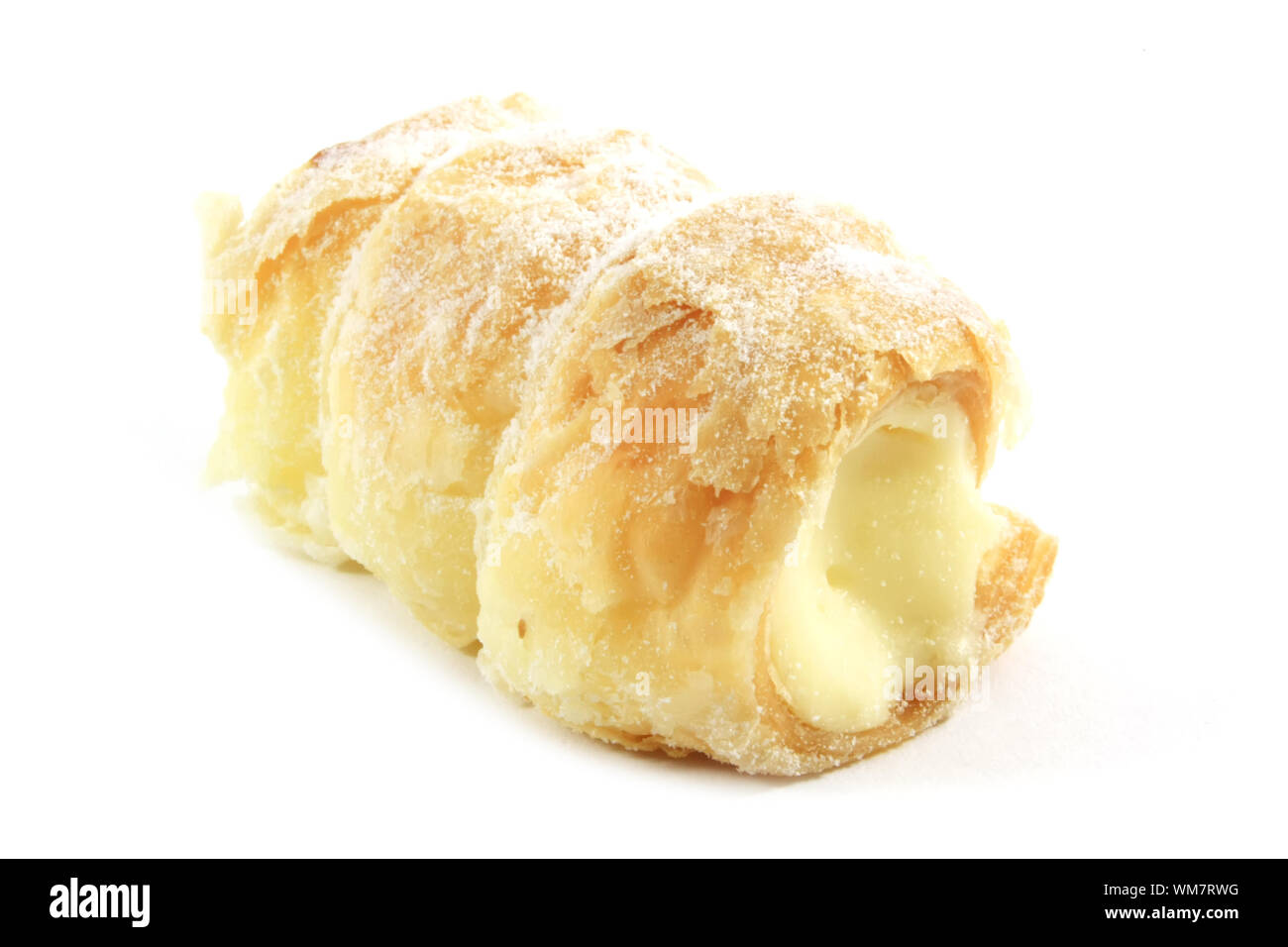 Cream Filled Cone Pastry Stock Photo Alamy