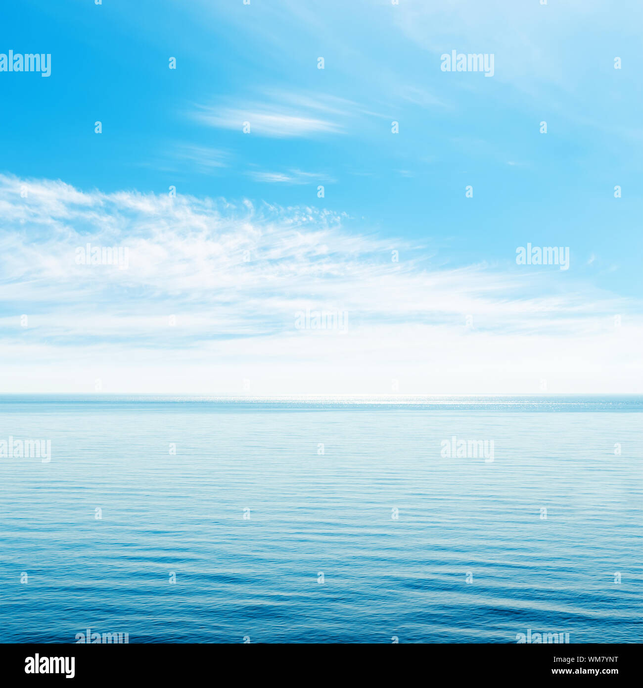 blue sky with clouds over sea Stock Photo - Alamy