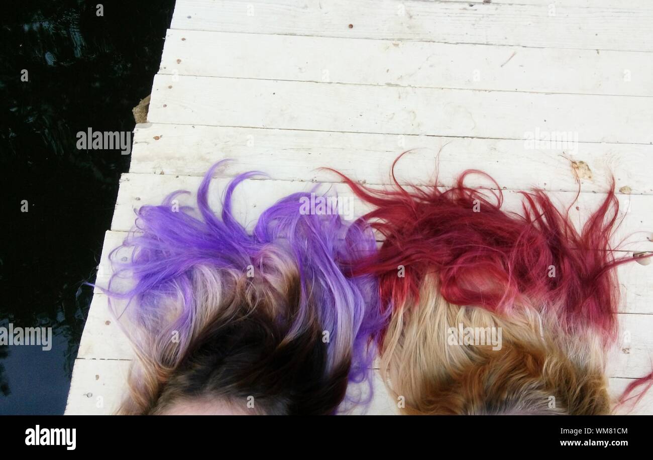 Purple Dyed Hair Stock Photos Purple Dyed Hair Stock Images Alamy