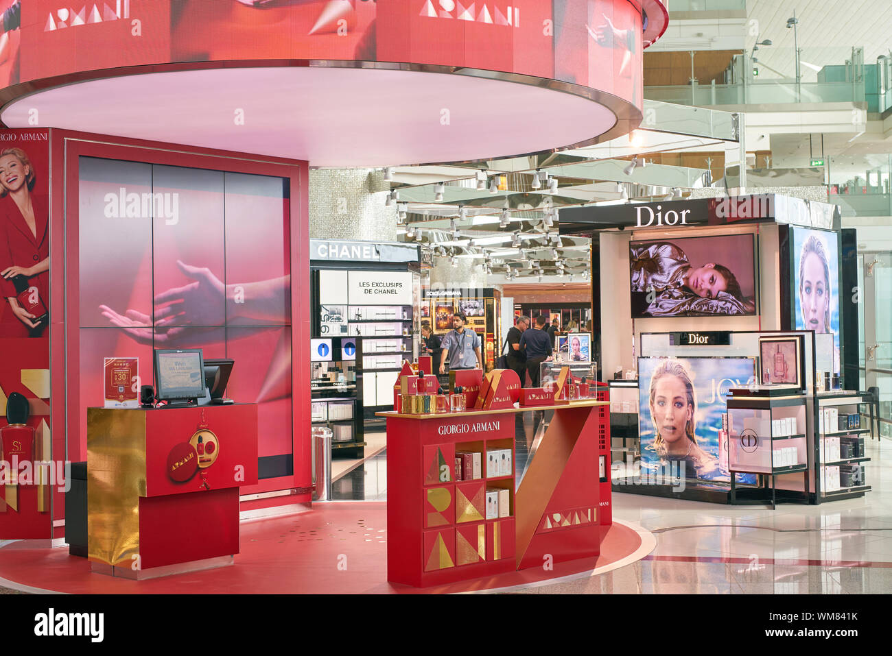 DUBAI, UAE - CIRCA FEBRUARY, 2019: Duty Free area at Dubai ...