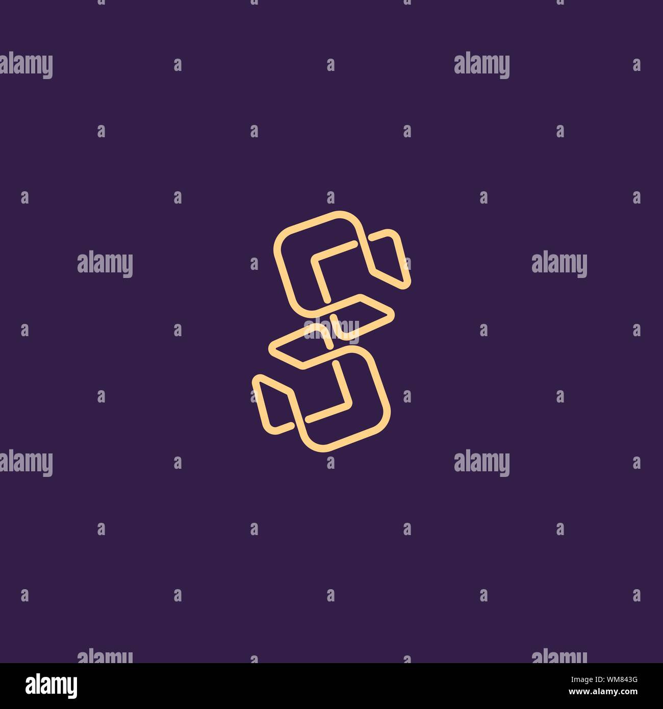 Creative Innovative Initial Letter logo SS S. Minimal luxury Monogram ...