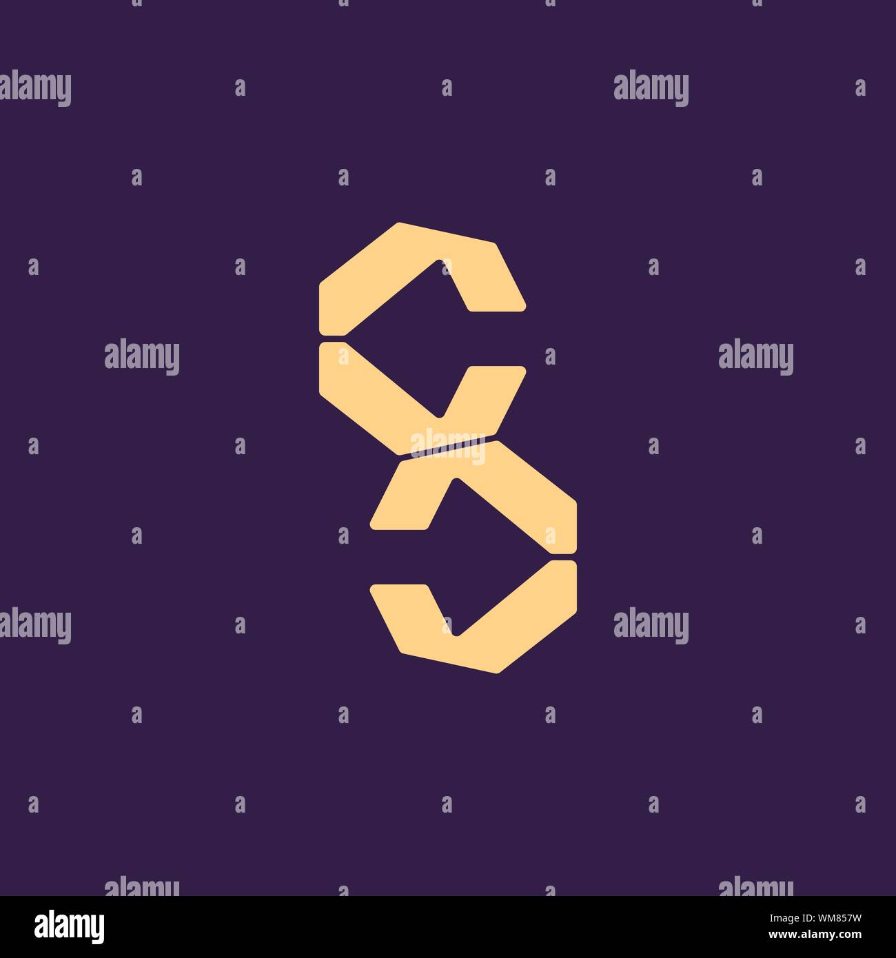 Creative Innovative Initial Letter logo SS S. Minimal luxury Monogram ...