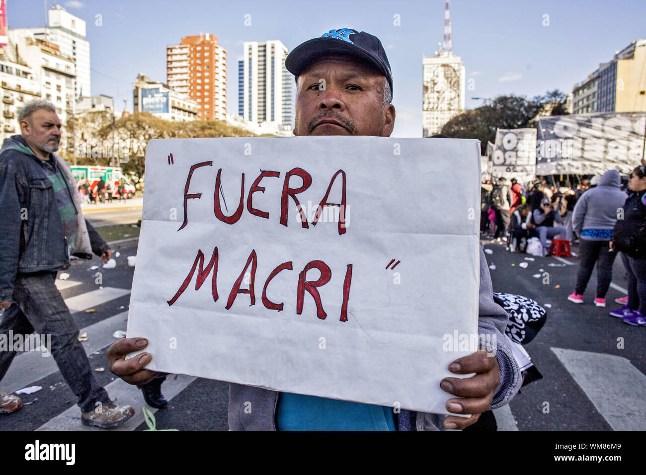 Buenos Aires, Federal Capital, Argentina. 4th Sep, 2019. President Mauricio Macri made today, for the first time, a public reference to the exchange control that has ruled in the country since last Monday. Before the main businessmen of the country, he said: ''You know that they are measures that we don't like, and that they are only justified in the emergency and for a certain time.''.''They were designed to be as invasive as possible, so that they do not affect the ordinary citizen; we seek to take care of the savings of the middle class, which is the one that always puts the shoulder a Stock Photo