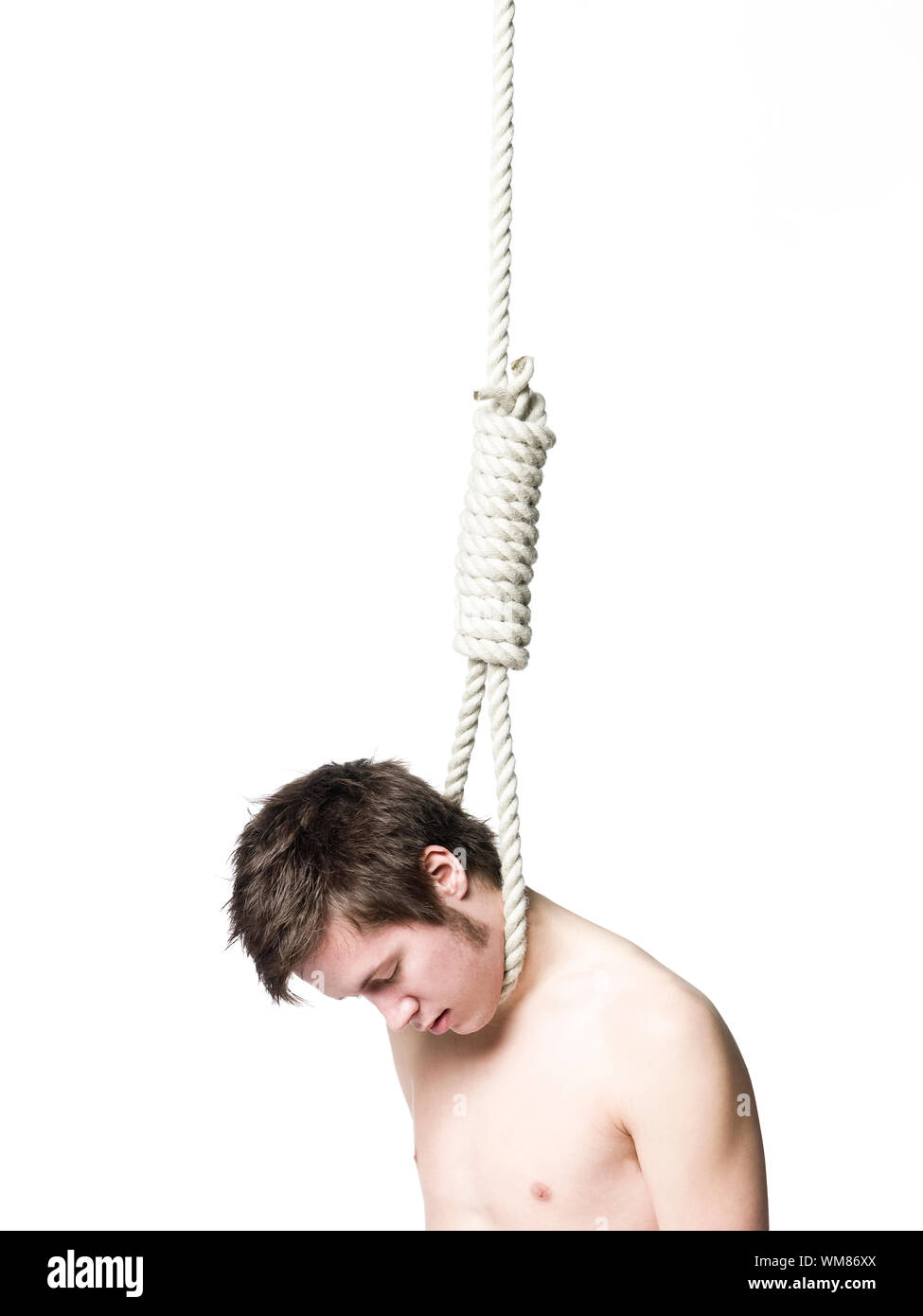 Suicide by hanging Stock Photo