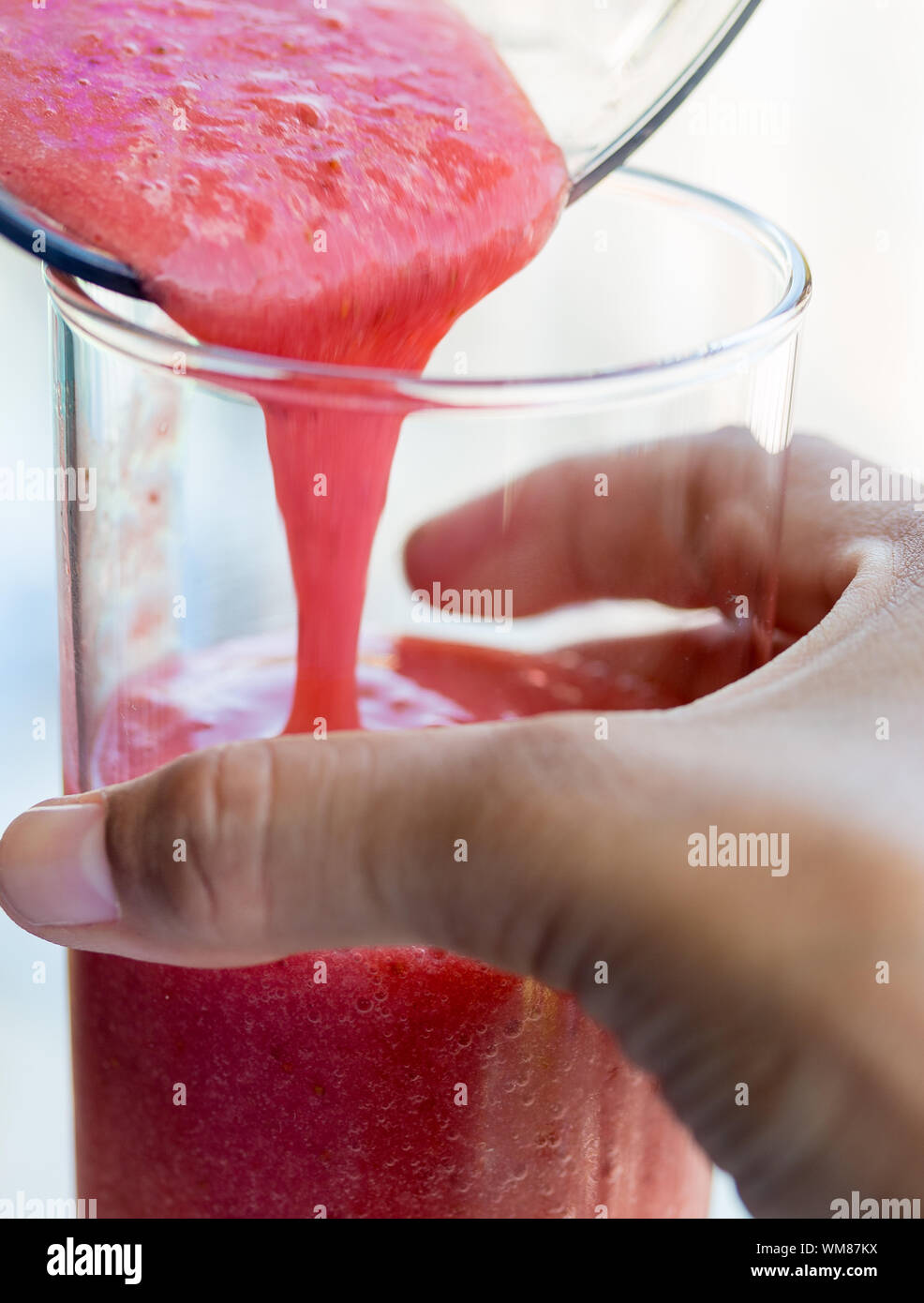 Strawberry Smoothie Meaning Milk Shake And Blended Stock Photo Alamy