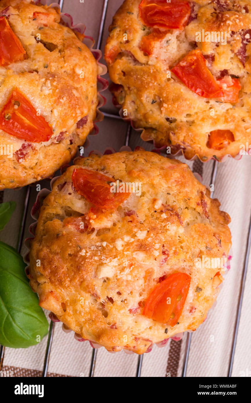 Fresh pizza muffin as a snack Stock Photo Alamy