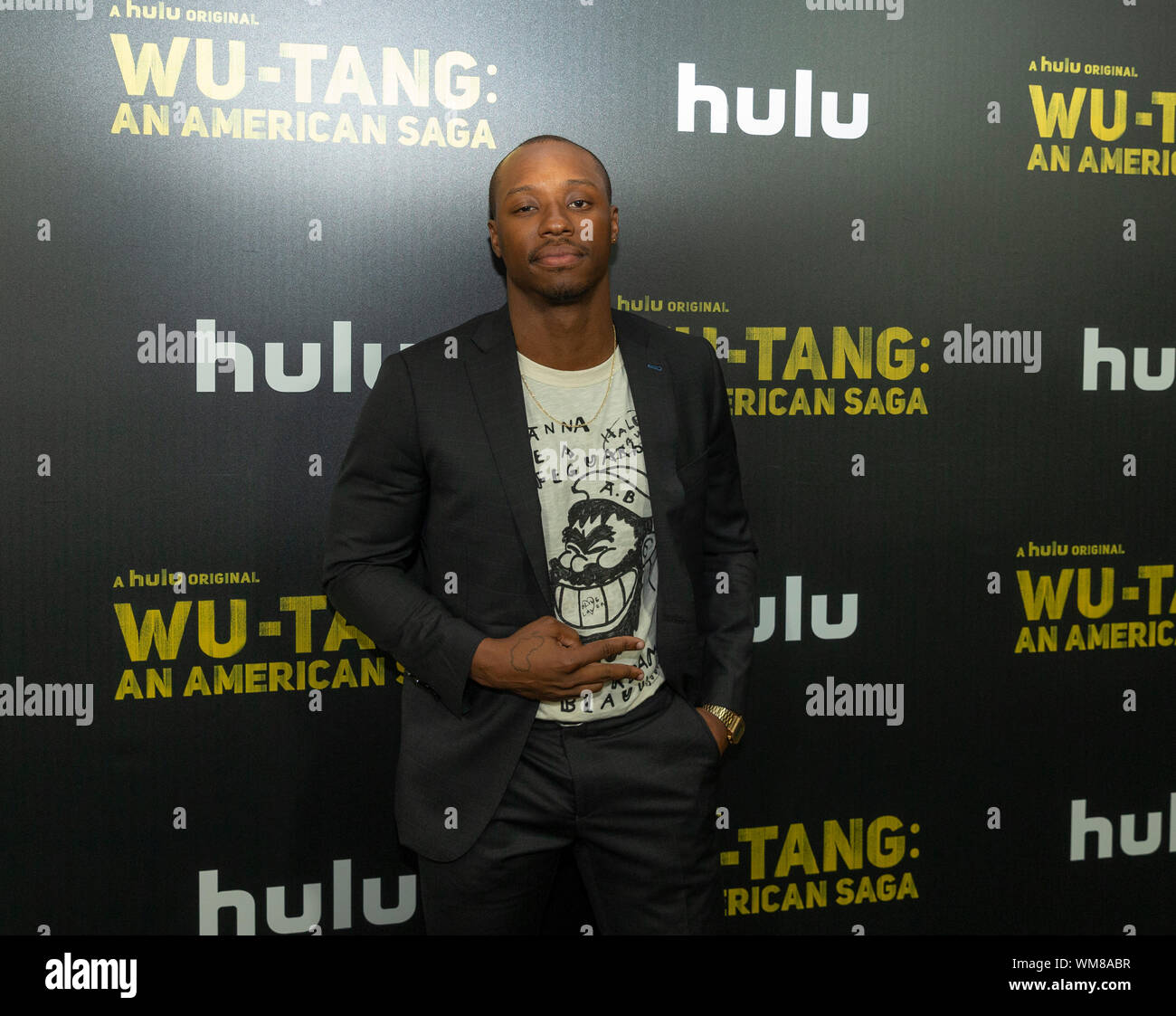 New York, NY - September 4, 2019: Marcus Callender attends Hulu's Wu-Tang: An American Saga premiere at Metrograph Stock Photo