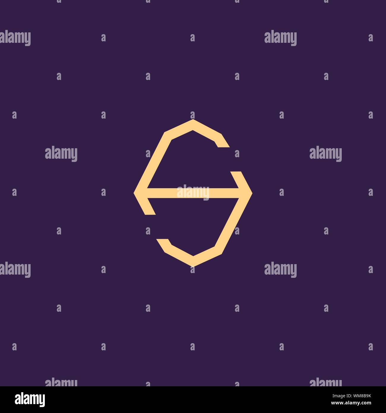Creative Innovative Initial Letter logo SS S. Minimal luxury Monogram ...