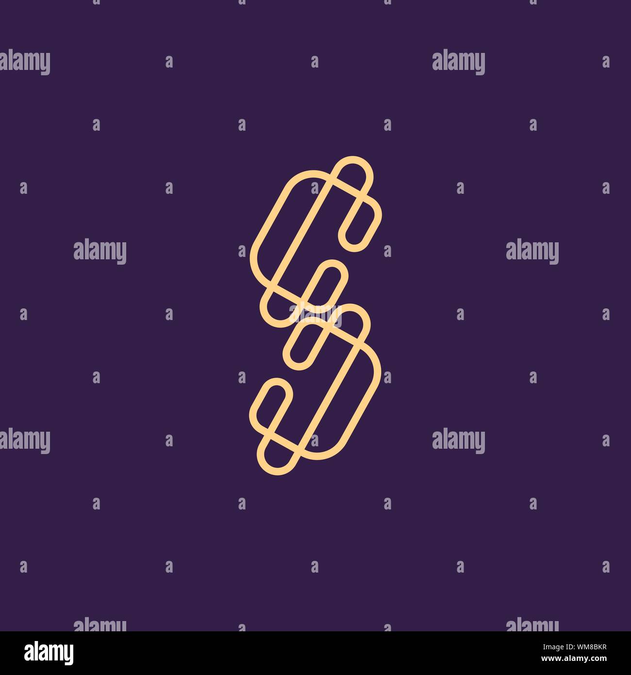 Creative Innovative Initial Letter logo SS S. Minimal luxury Monogram ...