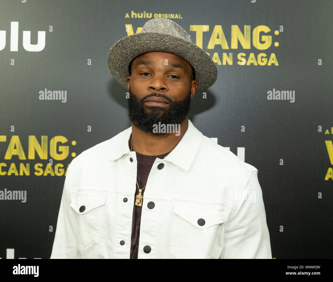 New York, NY - September 4, 2019: Tyron Woodley attends Hulu's Wu-Tang: An American Saga premiere at Metrograph Stock Photo