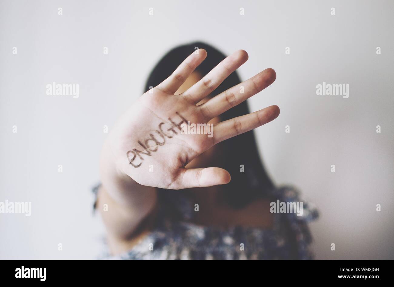 Conceptual Close-up Of An Abused Woman Stock Photo