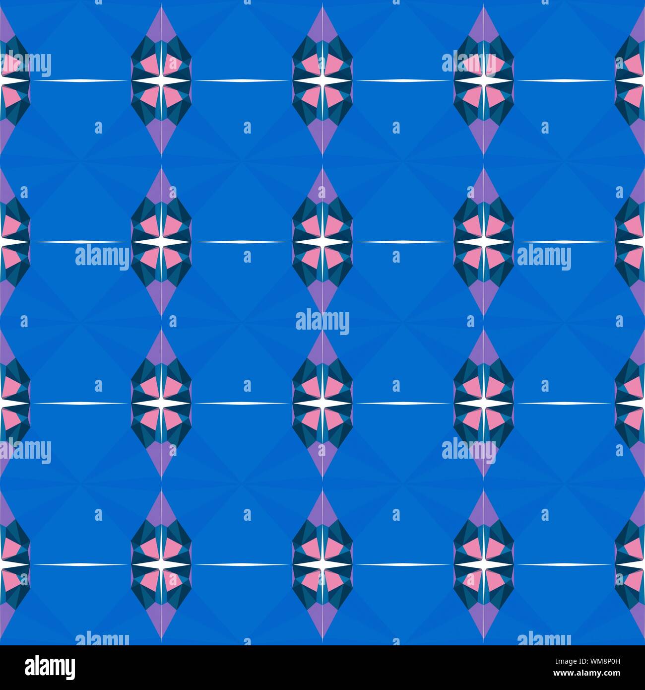 seamless repeating pattern design with strong blue, pastel purple and ...