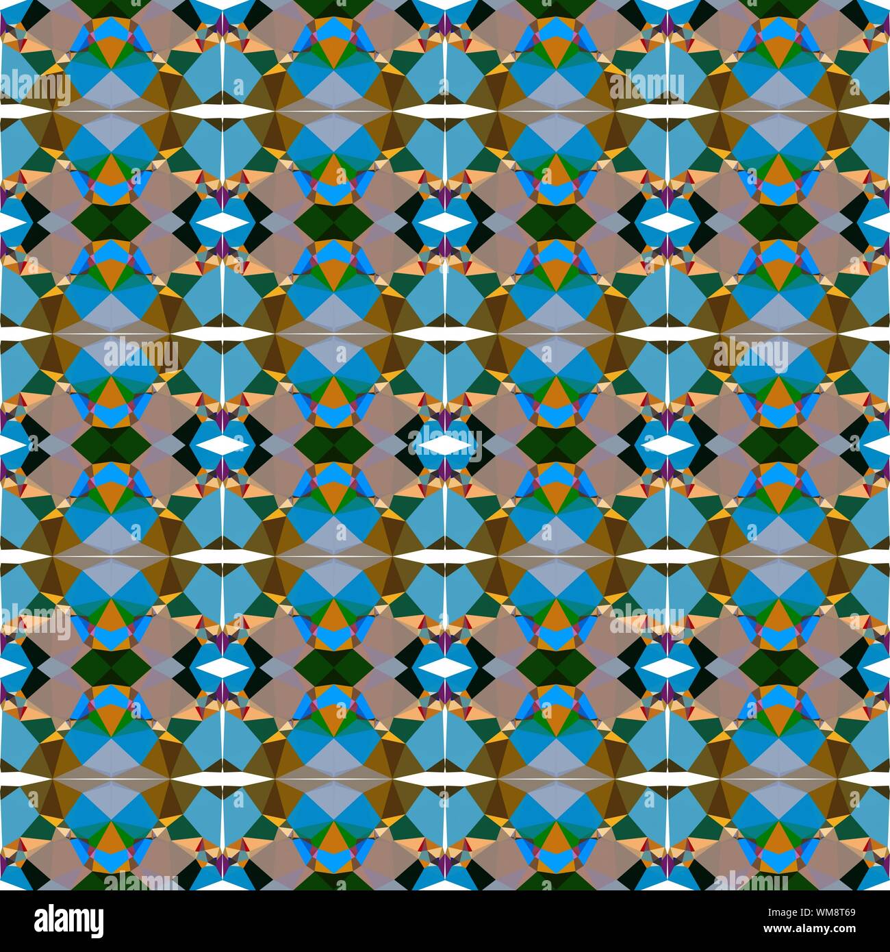 seamless repeatable pattern wallpaper with cadet blue, peru and light sea green colors. Stock Photo